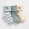 Baby-strumpor med vikbar resår (3-pack)