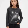 Barn-T-shirt med avslappnad passform och tryck