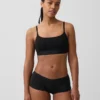 Bralette i ekologisk stretchbomull med logotyp