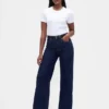 Curvy High Rise Stride-jeans med vida ben