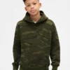 Hoodie för barn i avslappnad kamouflage