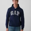 Hoodie för vuxna med Vintagesoft Arch Logo