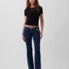 Jeans med extra låg midja, långa och smala