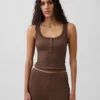 Mini Rib Lace Henley pyjamas-linne