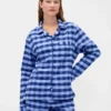 Mjukaste pyjamaströjan i flanell för vuxna