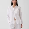Oversized-skjorta i 100 % linne