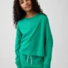 Oversized T-shirt i tjockt tyg med synliga sömmar för barn
