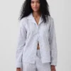 Pyjamas skjorta i poplin