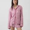 Pyjamas skjorta i poplin