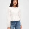 Smockad peplum-top för barn