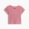 T-shirt i pointelle-ribb för Baby & Småbarn