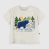 T-shirt med björn i skogen-motiv för småbarn