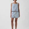 Ultramjuka, randiga Easy-Shorts i denim