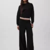 Vintagesoft Baggy-joggingbyxor med vida ben