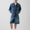 10,5" Baggy denimshorts i snickarstil