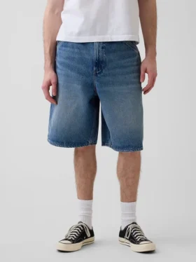 10,5″ Baggy denimshorts i snickarstil