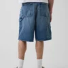 10,5" Baggy denimshorts i snickarstil