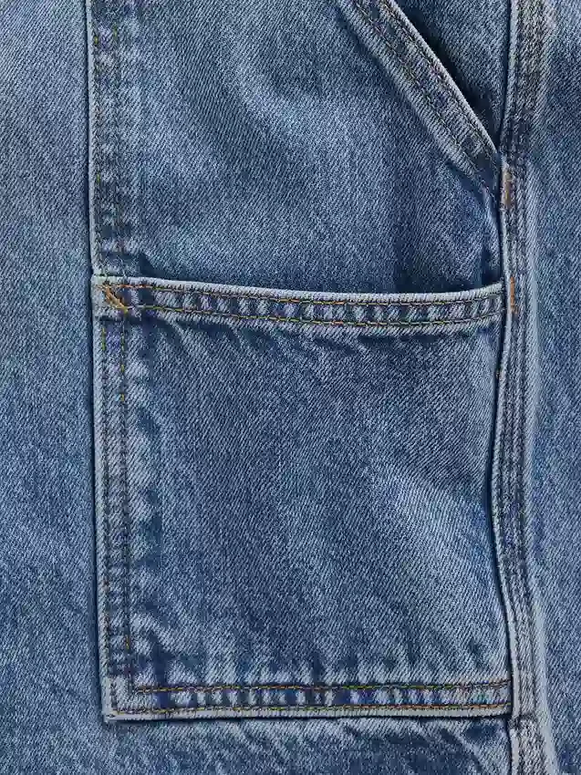 10,5" Baggy denimshorts i snickarstil
