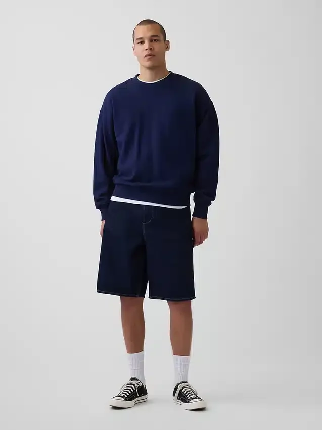 10,5" Baggy denimshorts i snickarstil