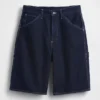 10,5" Baggy denimshorts i snickarstil