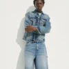 10,5" Baggy denimshorts i snickarstil