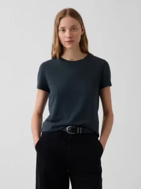 100 % bomull, äkta krympt T-shirt