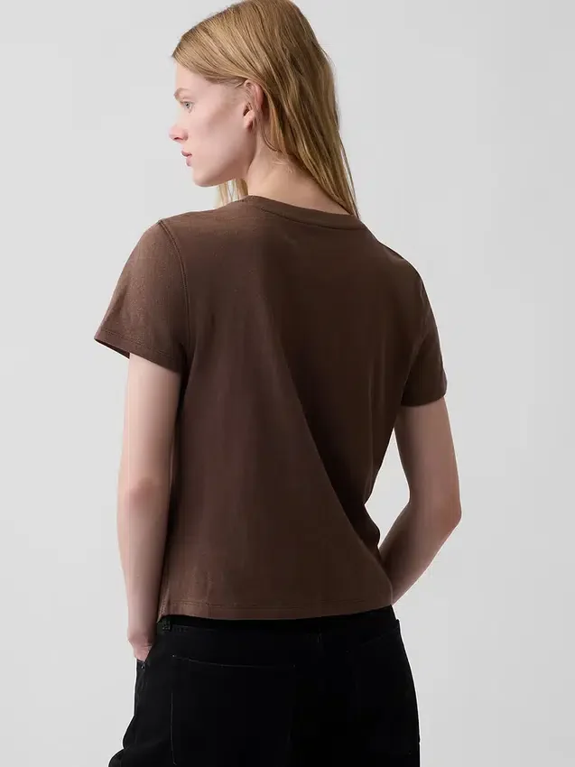 100 % bomull, äkta krympt T-shirt