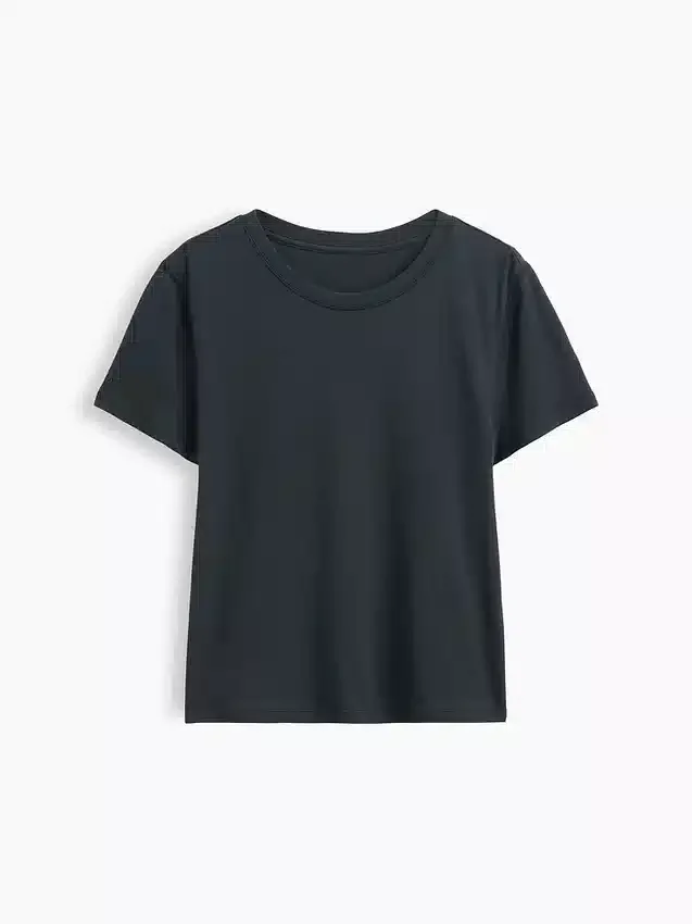 100 % bomull, äkta krympt T-shirt