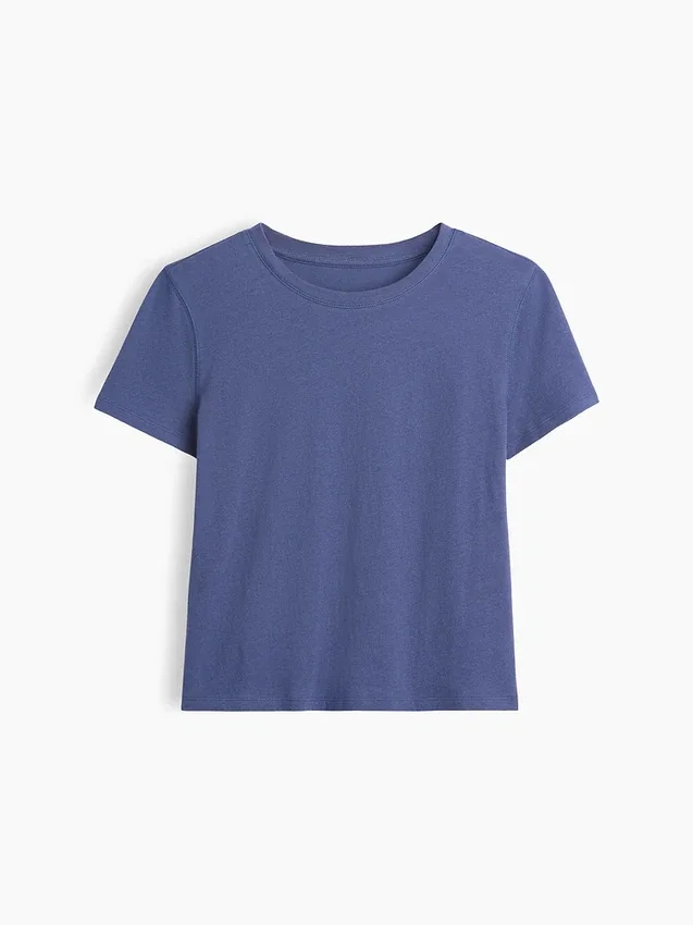 100 % bomull, äkta krympt T-shirt