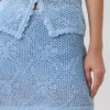 100 % bomull, miniskjortkjol i pointelle-stickning