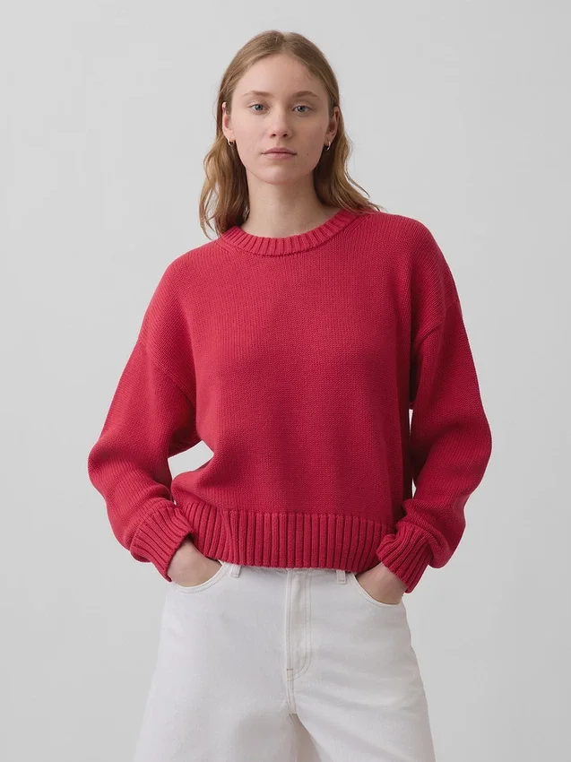 100 % bomull, oversized kort tröja
