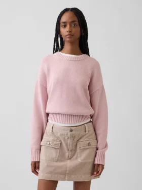 100 % bomull, oversized kort tröja