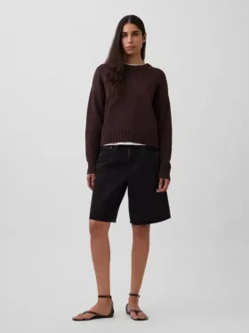100 % bomull, oversized kort tröja