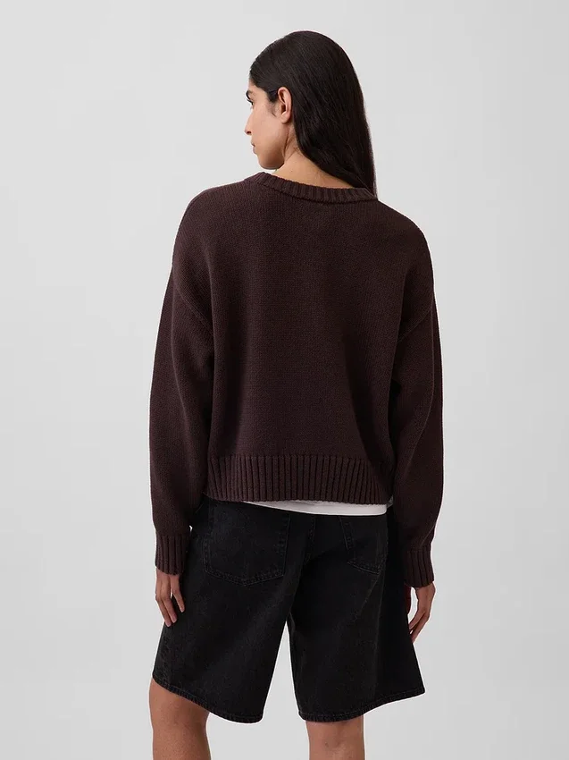 100 % bomull, oversized kort tröja