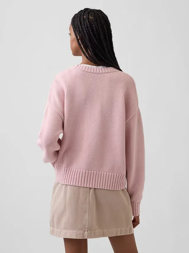 100 % bomull, oversized kort tröja