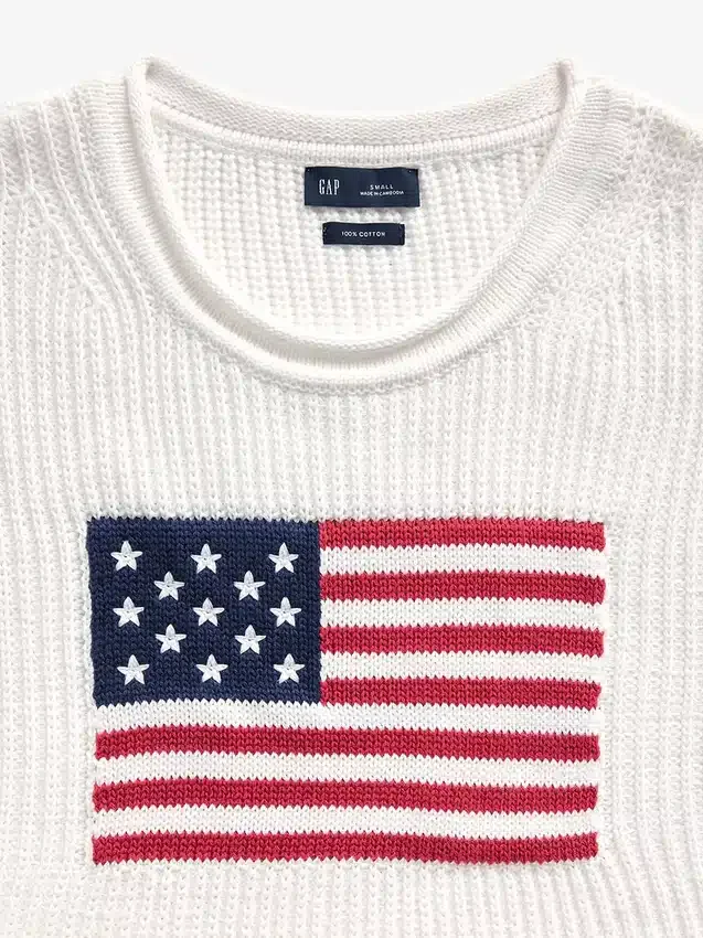 100 % bomull, oversized, kort tröja i amerikansk stil