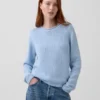 100 % bomullströja med rullkrage