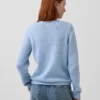 100 % bomullströja med rullkrage