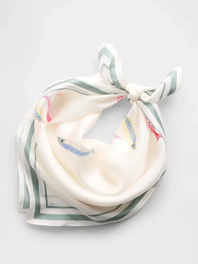 100 % siden, överdimensionerad bandana