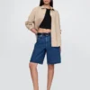 11" långa jeansshorts med medelhög midja