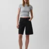 11" långa jeansshorts med medelhög midja