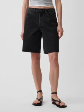 11″ långa jeansshorts med medelhög midja