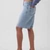 11" långa jeansshorts med medelhög midja