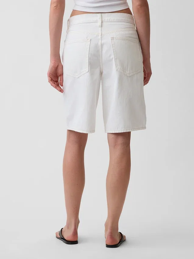 11" långa jeansshorts med medelhög midja