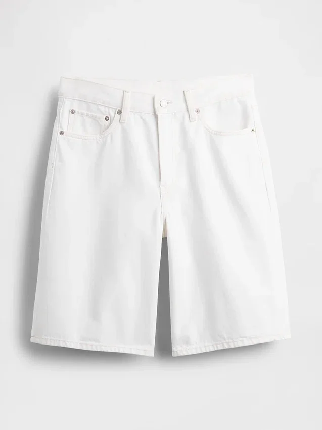 11" långa jeansshorts med medelhög midja