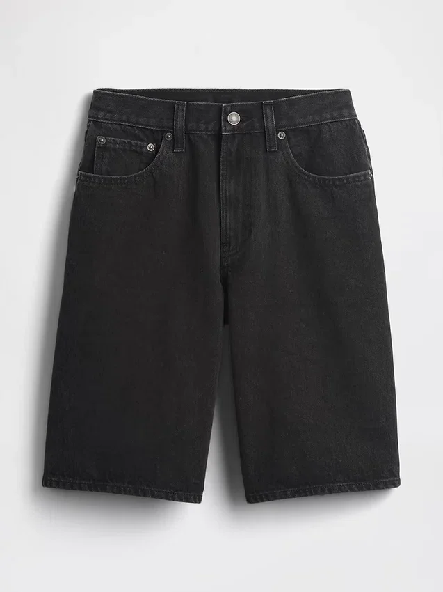 11" långa jeansshorts med medelhög midja