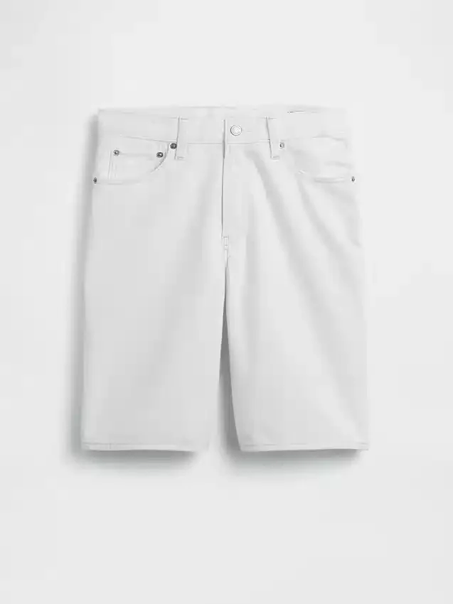 11" långa jeansshorts med medelhög midja