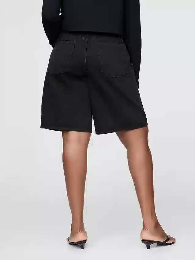 11" Långmodiga jeansshorts med medelhög midja