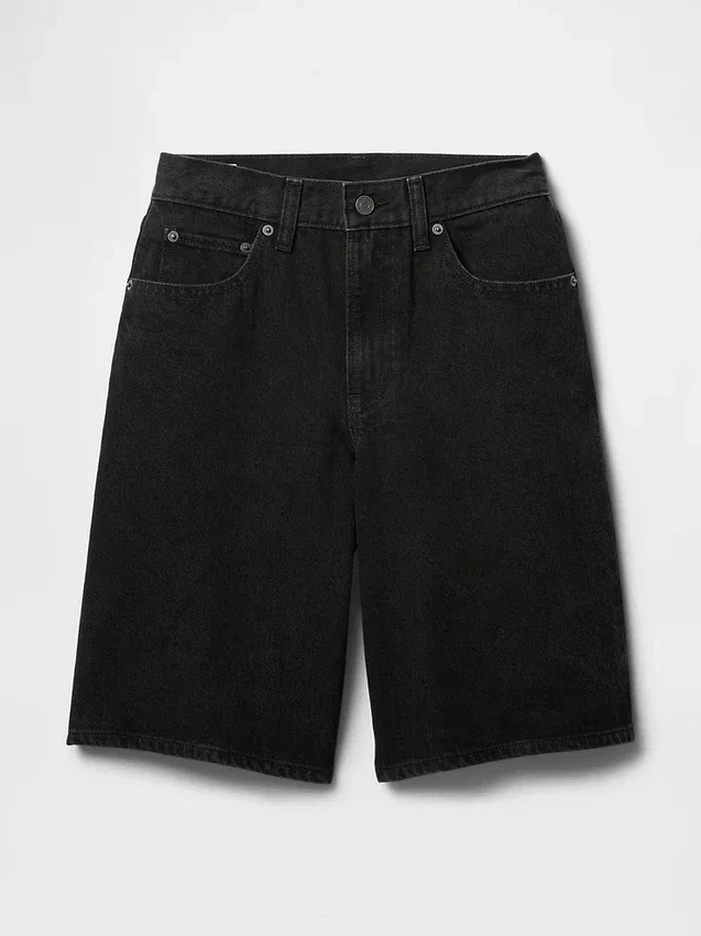 11" Långmodiga jeansshorts med medelhög midja