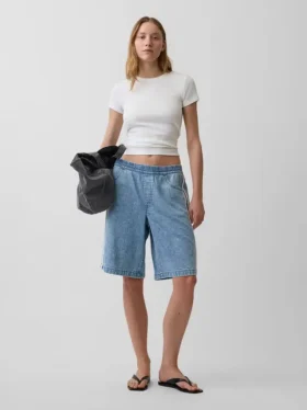 11" Mid Rise Ultrasoft Easy Stripe Longline-jeansShorts